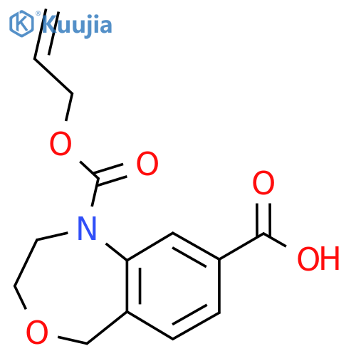 1-[(Prop-2-en-1-yloxy)carbonyl]-1,2,3,5-tetrahydro-4,1-benzoxazepine-8-carboxylic acid structure