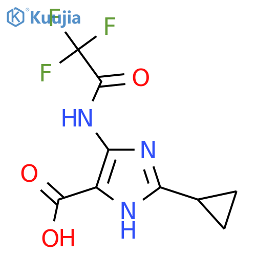 2-cyclopropyl-5-(2,2,2-trifluoroacetamido)-1H-imidazole-4-carboxylic acid structure