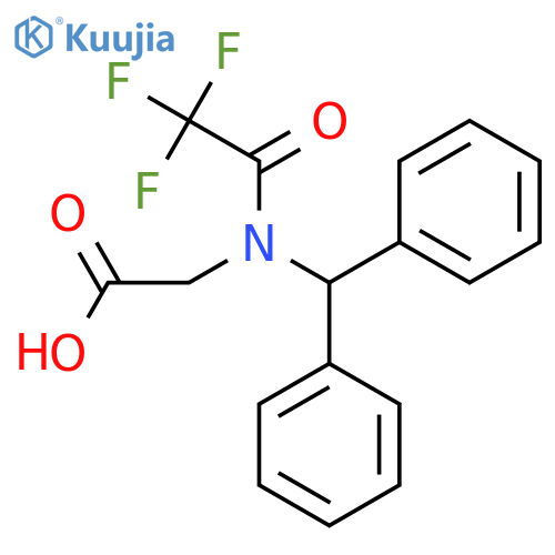 2-N-(diphenylmethyl)-2,2,2-trifluoroacetamidoacetic acid structure