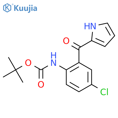 tert-butyl N-4-chloro-2-(1H-pyrrole-2-carbonyl)phenylcarbamate structure