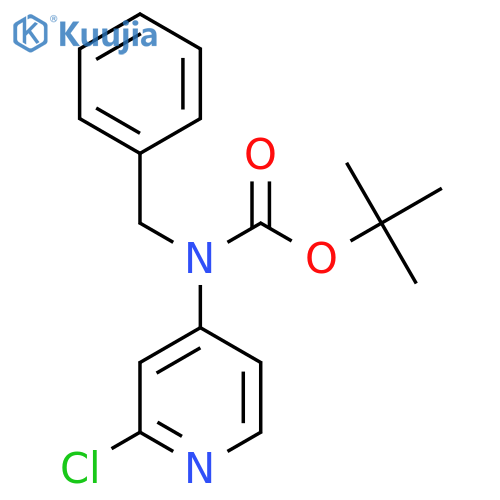 tert-butyl N-benzyl-N-(2-chloropyridin-4-yl)carbamate structure
