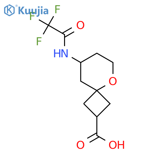 8-(2,2,2-Trifluoroacetamido)-5-oxaspiro[3.5]nonane-2-carboxylic acid structure