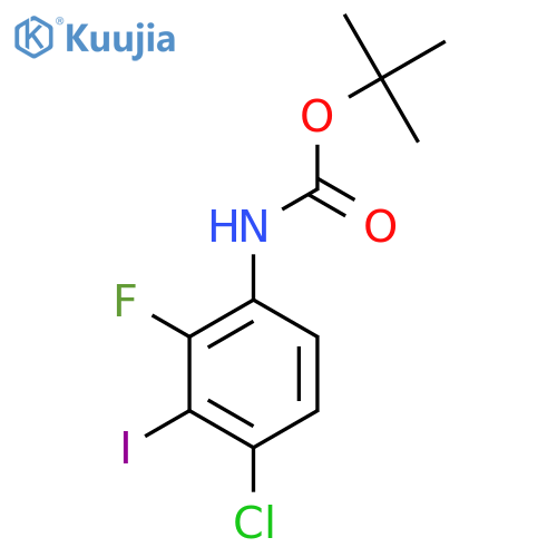 tert-butyl N-(4-chloro-2-fluoro-3-iodophenyl)carbamate structure