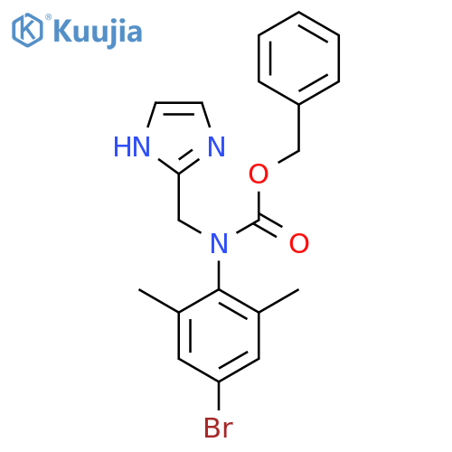 benzyl N-(4-bromo-2,6-dimethylphenyl)-N-(1H-imidazol-2-yl)methylcarbamate structure