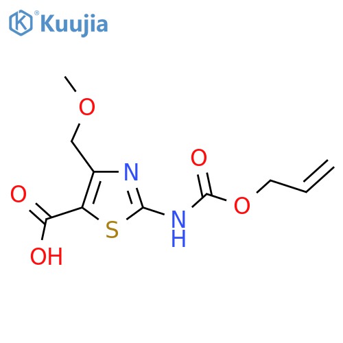 4-(Methoxymethyl)-2-{[(prop-2-en-1-yloxy)carbonyl]amino}-1,3-thiazole-5-carboxylic acid structure