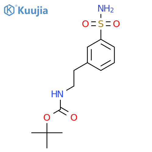 tert-butyl N-2-(3-sulfamoylphenyl)ethylcarbamate structure