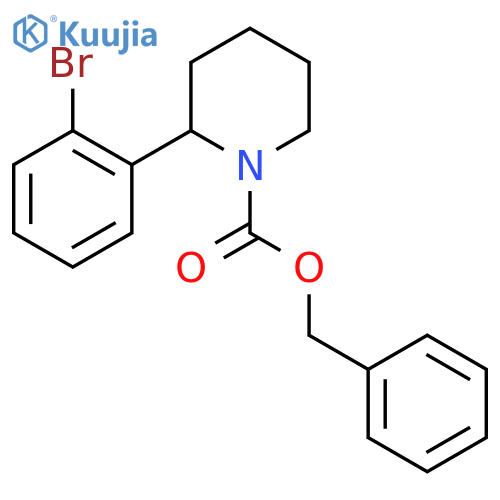Benzyl 2-(2-bromophenyl)piperidine-1-carboxylate structure