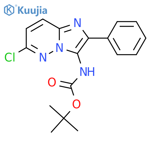 tert-butyl N-{6-chloro-2-phenylimidazo[1,2-b]pyridazin-3-yl}carbamate structure