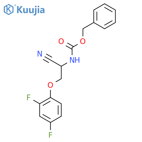 benzyl N-1-cyano-2-(2,4-difluorophenoxy)ethylcarbamate structure
