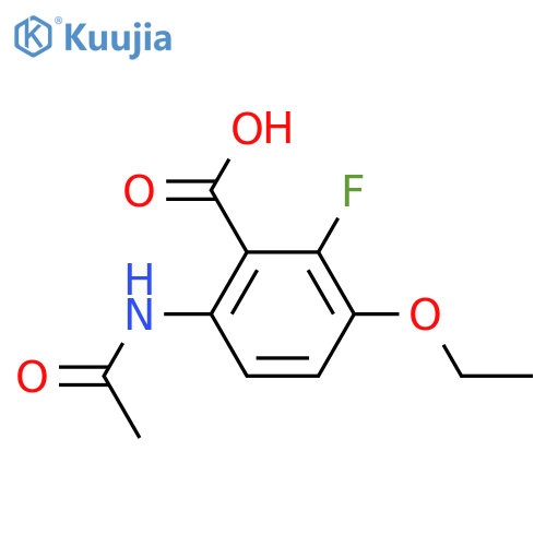 6-Acetamido-3-ethoxy-2-fluorobenzoic acid structure