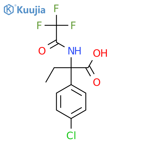 2-(4-Chlorophenyl)-2-(2,2,2-trifluoroacetamido)butanoic acid structure