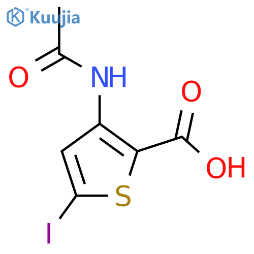 3-Acetamido-5-iodothiophene-2-carboxylic acid structure