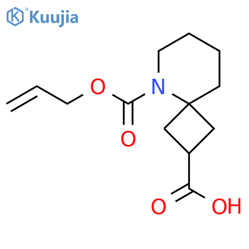 (2r,4s)-5-(prop-2-en-1-yloxy)carbonyl-5-azaspiro3.5nonane-2-carboxylic acid structure