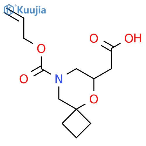 2-{8-(prop-2-en-1-yloxy)carbonyl-5-oxa-8-azaspiro3.5nonan-6-yl}acetic acid structure