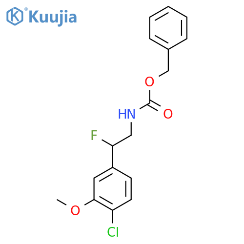 benzyl N-2-(4-chloro-3-methoxyphenyl)-2-fluoroethylcarbamate structure