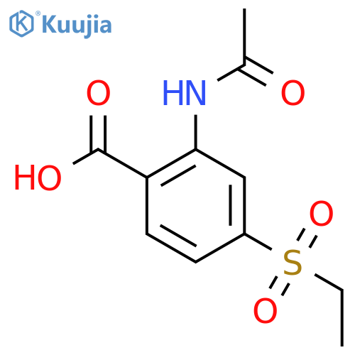 2-Acetamido-4-(ethanesulfonyl)benzoic acid structure