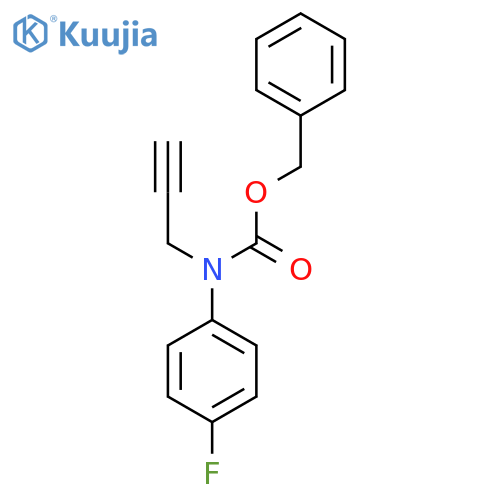 benzyl N-(4-fluorophenyl)-N-(prop-2-yn-1-yl)carbamate structure