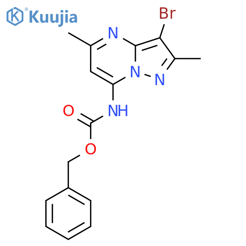 benzyl N-{3-bromo-2,5-dimethylpyrazolo1,5-apyrimidin-7-yl}carbamate structure