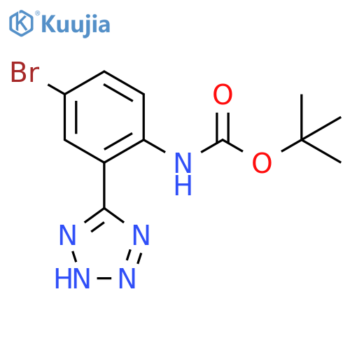 tert-butyl N-4-bromo-2-(1H-1,2,3,4-tetrazol-5-yl)phenylcarbamate structure