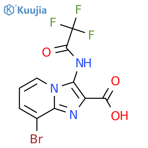 8-bromo-3-(2,2,2-trifluoroacetamido)imidazo1,2-apyridine-2-carboxylic acid structure