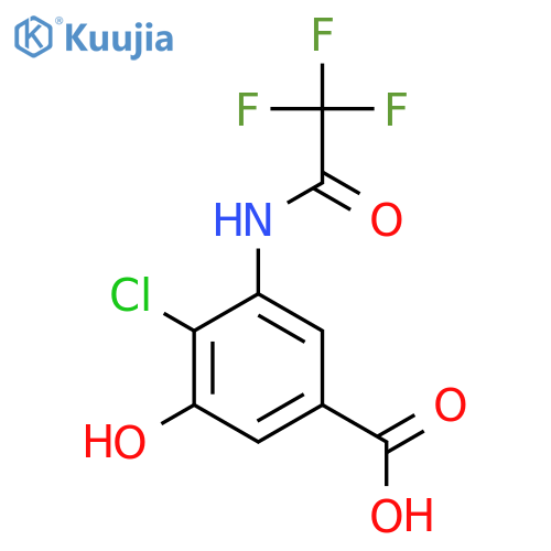 4-Chloro-3-hydroxy-5-(2,2,2-trifluoroacetamido)benzoic acid structure