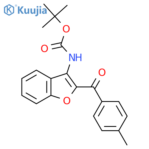 tert-butyl N-2-(4-methylbenzoyl)-1-benzofuran-3-ylcarbamate structure