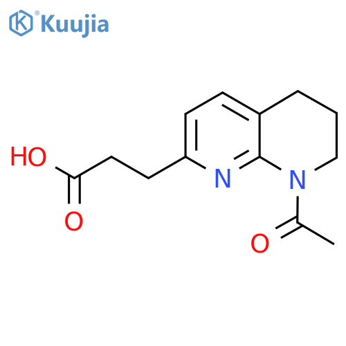 3-(8-Acetyl-5,6,7,8-tetrahydro-1,8-naphthyridin-2-yl)propanoic acid structure