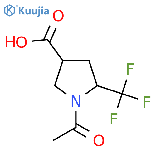 1-Acetyl-5-(trifluoromethyl)pyrrolidine-3-carboxylic acid structure