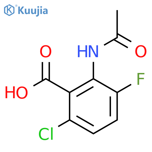 6-Chloro-2-acetamido-3-fluorobenzoic acid structure