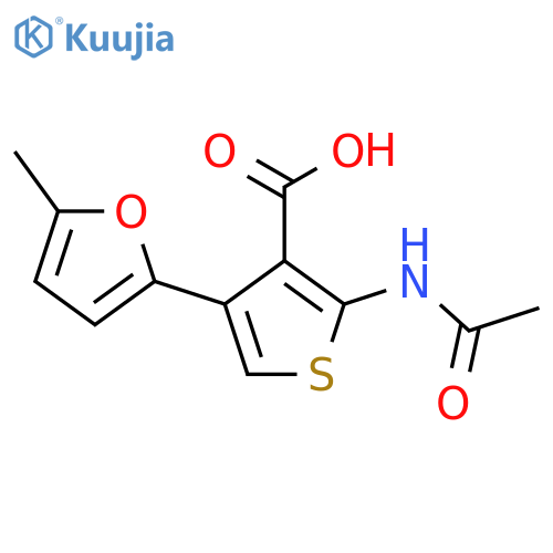 2-Acetamido-4-(5-methylfuran-2-yl)thiophene-3-carboxylic acid structure