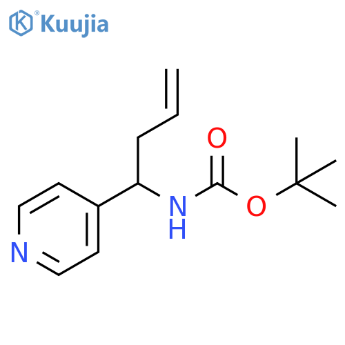 tert-butyl N-1-(pyridin-4-yl)but-3-en-1-ylcarbamate structure