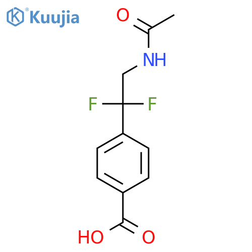 4-(2-Acetamido-1,1-difluoroethyl)benzoic acid structure