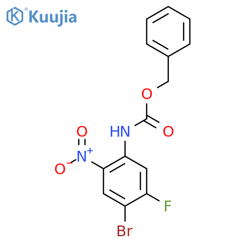 benzyl N-(4-bromo-5-fluoro-2-nitrophenyl)carbamate structure