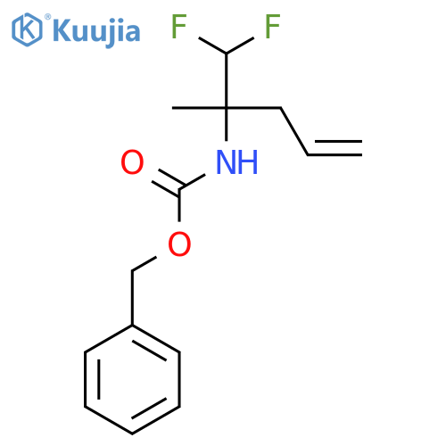 benzyl N-(1,1-difluoro-2-methylpent-4-en-2-yl)carbamate structure