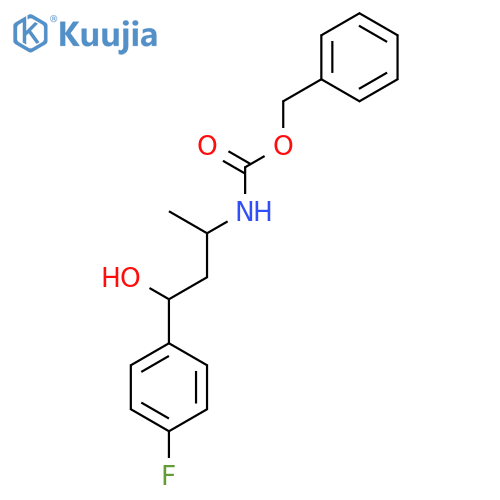 benzyl N-4-(4-fluorophenyl)-4-hydroxybutan-2-ylcarbamate structure