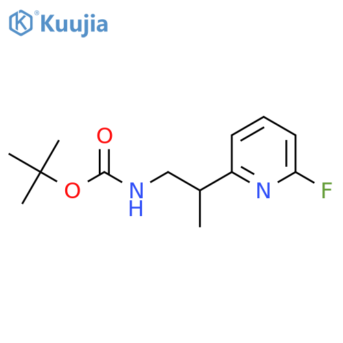 tert-butyl N-2-(6-fluoropyridin-2-yl)propylcarbamate structure