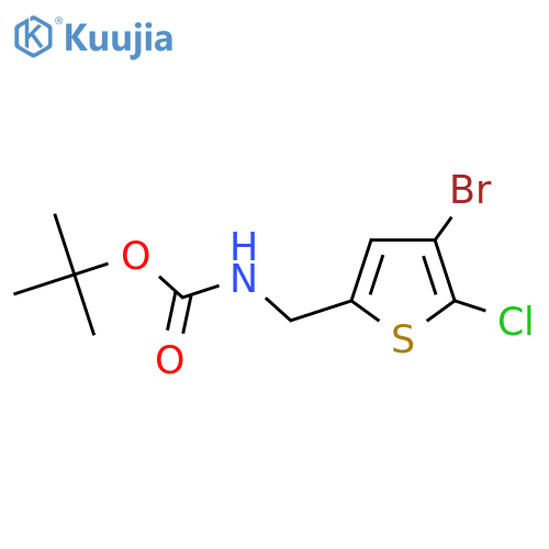 tert-butyl N-(4-bromo-5-chlorothiophen-2-yl)methylcarbamate structure
