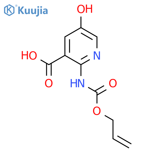 5-hydroxy-2-{(prop-2-en-1-yloxy)carbonylamino}pyridine-3-carboxylic acid structure