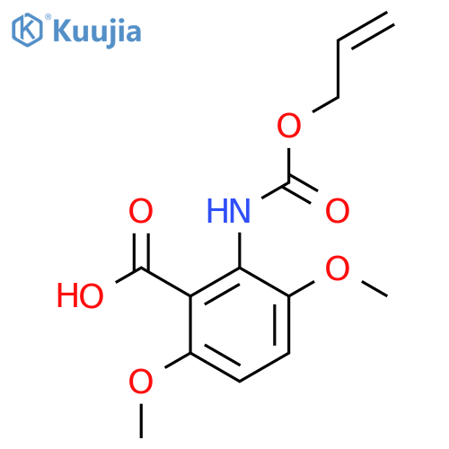 3,6-Dimethoxy-2-{[(prop-2-en-1-yloxy)carbonyl]amino}benzoic acid structure