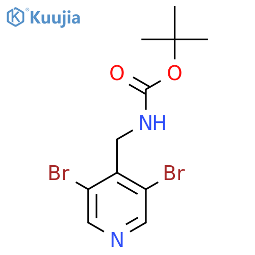 tert-butyl N-[(3,5-dibromopyridin-4-yl)methyl]carbamate structure