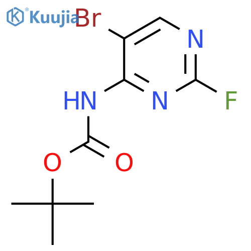 tert-butyl N-(5-bromo-2-fluoropyrimidin-4-yl)carbamate structure