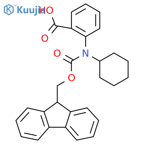 2-cyclohexyl({(9H-fluoren-9-yl)methoxycarbonyl})aminobenzoic acid structure