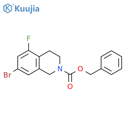 Benzyl 7-bromo-5-fluoro-1,2,3,4-tetrahydroisoquinoline-2-carboxylate structure
