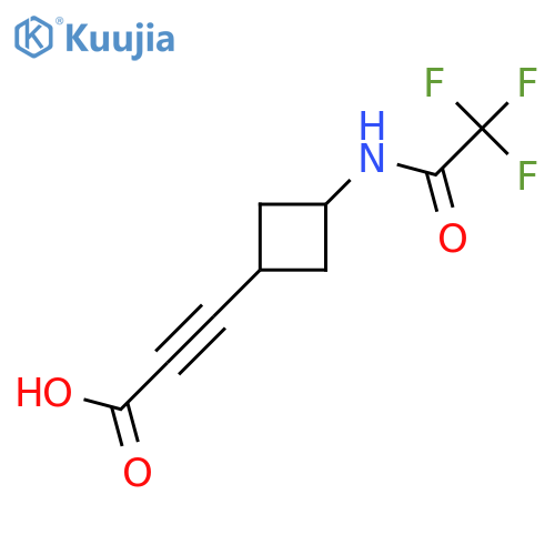 3-3-(2,2,2-trifluoroacetamido)cyclobutylprop-2-ynoic acid structure
