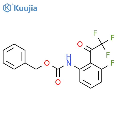 benzyl N-3-fluoro-2-(2,2,2-trifluoroacetyl)phenylcarbamate structure