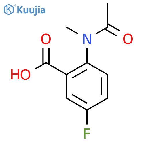 5-fluoro-2-(N-methylacetamido)benzoic acid structure