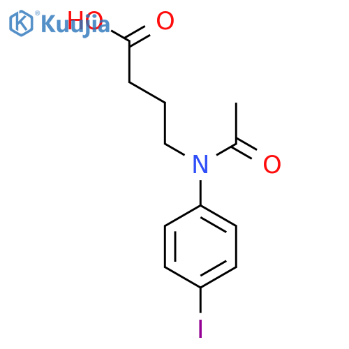 4-N-(4-iodophenyl)acetamidobutanoic acid structure