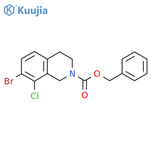 Benzyl 7-bromo-8-chloro-1,2,3,4-tetrahydroisoquinoline-2-carboxylate structure