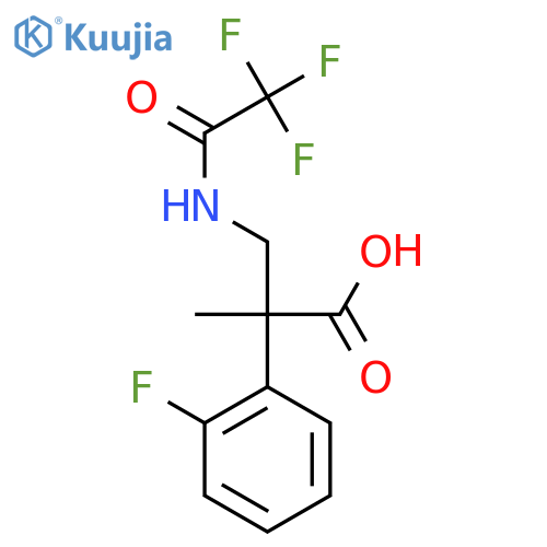 2-(2-Fluorophenyl)-2-methyl-3-(2,2,2-trifluoroacetamido)propanoic acid structure