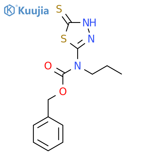 benzyl N-propyl-N-(5-sulfanyl-1,3,4-thiadiazol-2-yl)carbamate structure
